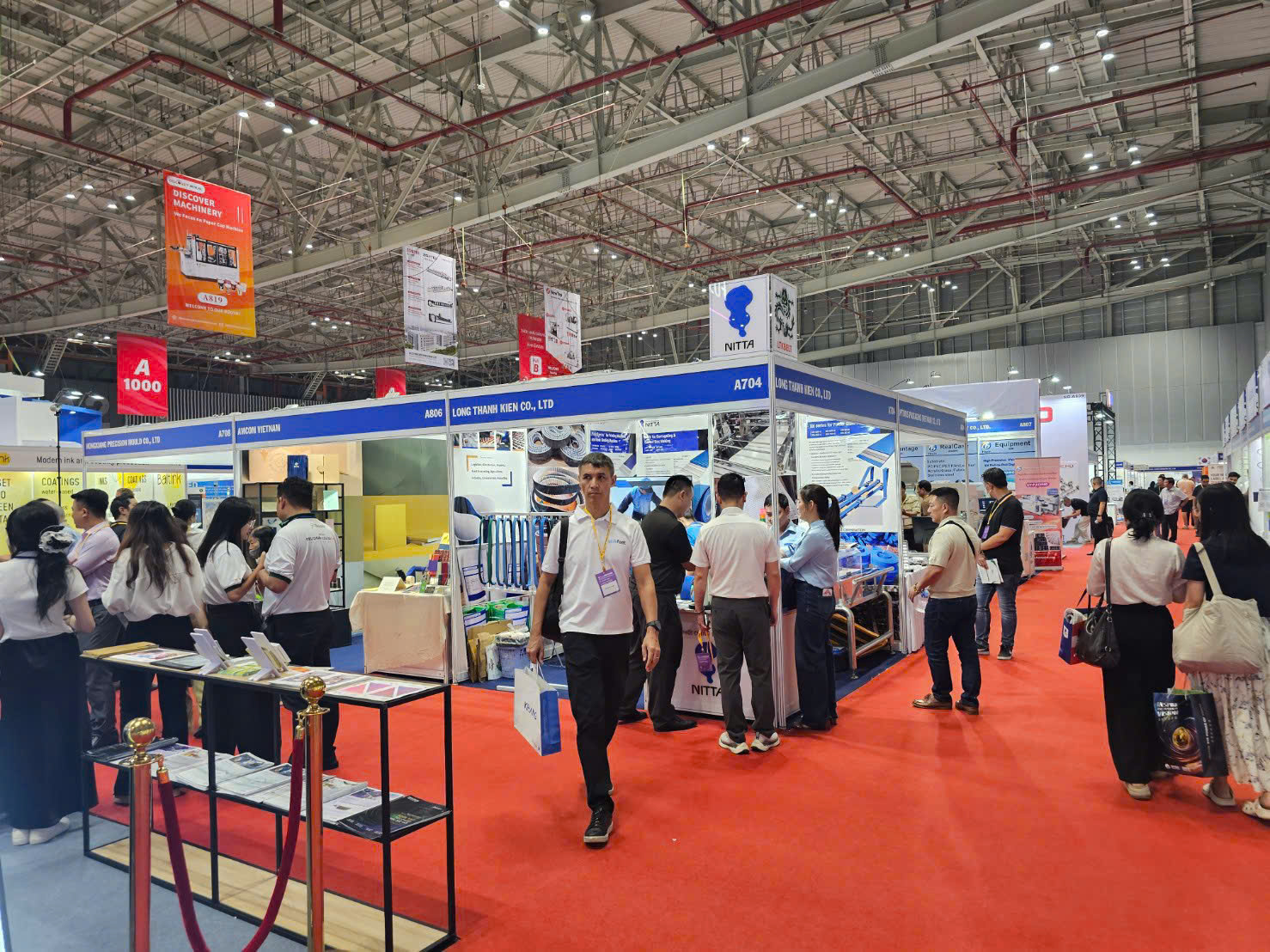 Hoạt động trưng bày giải pháp băng tải Nitta tại VietnamPrintPack 2026