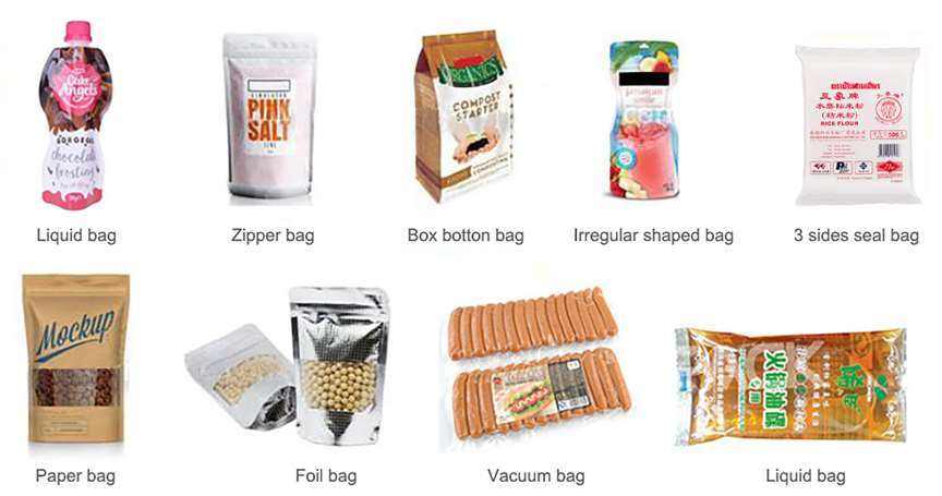 Các dạng túi và bao bì cho khảo sát đóng thùng